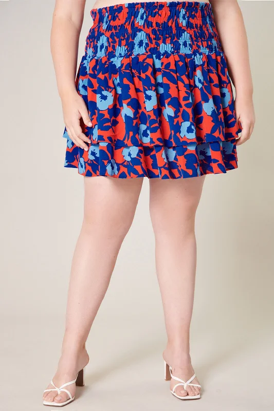 Matador Floral Eclipse Ruffle Skirt Curve