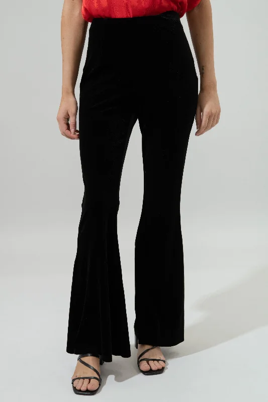 Pauline Velvet High Waist Bell Bottom Pants