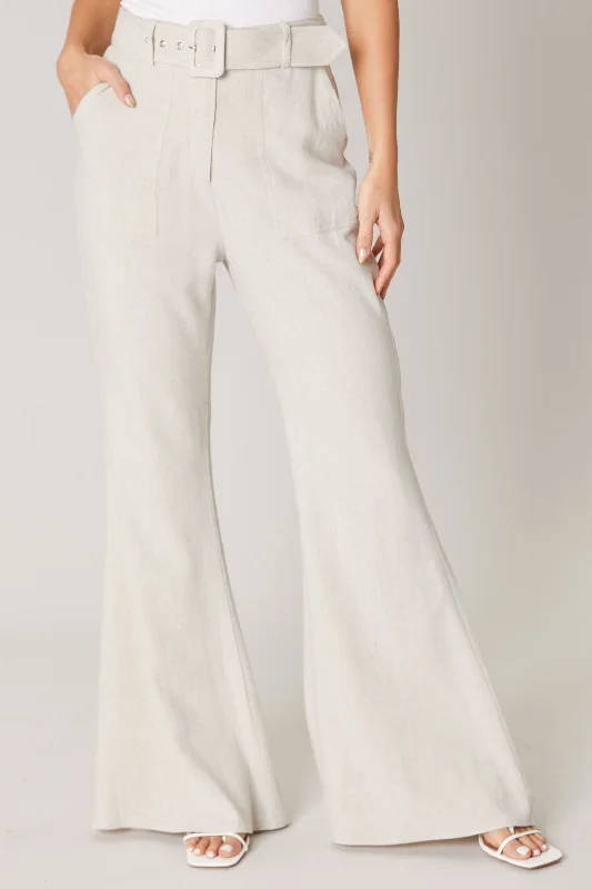 Saint Tropez Linen Bell Bottom Pants