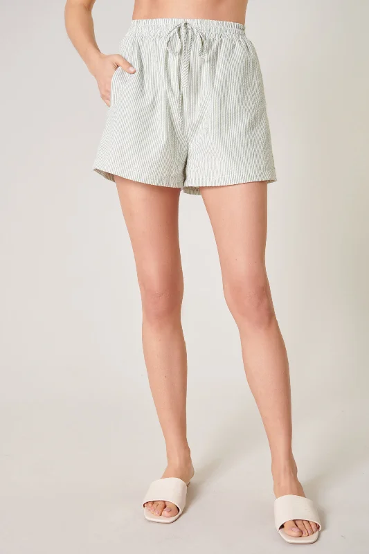 Taliya Seersucker Drawstring Shorts