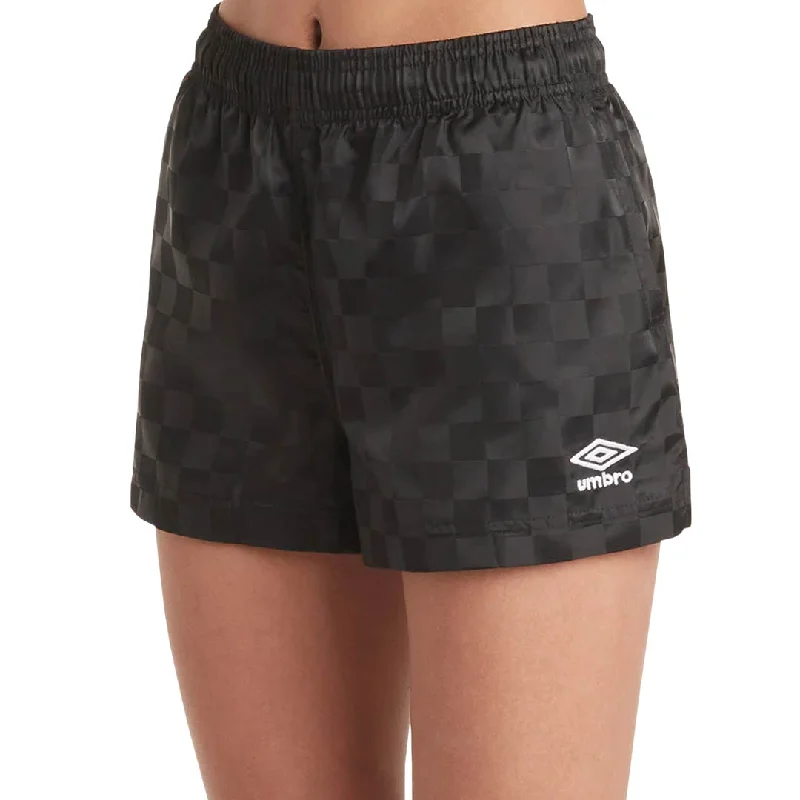 Umbro - Women's 3"" Checkerboard Shorts (HUUL1UBF5 UGQ BLK)