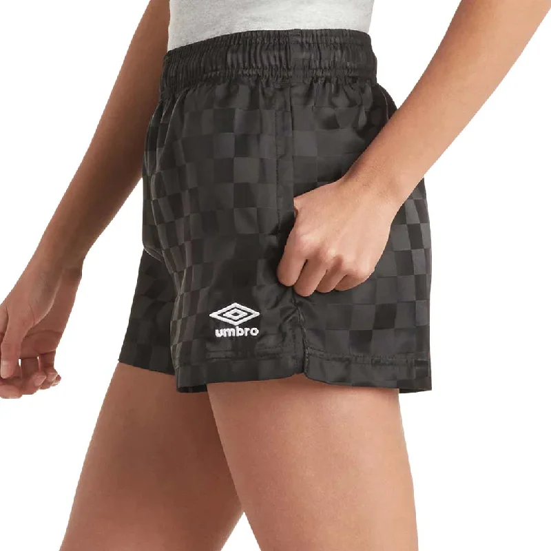 Umbro - Women's 3"" Checkerboard Shorts (HUUL1UBF5 UGQ BLK)