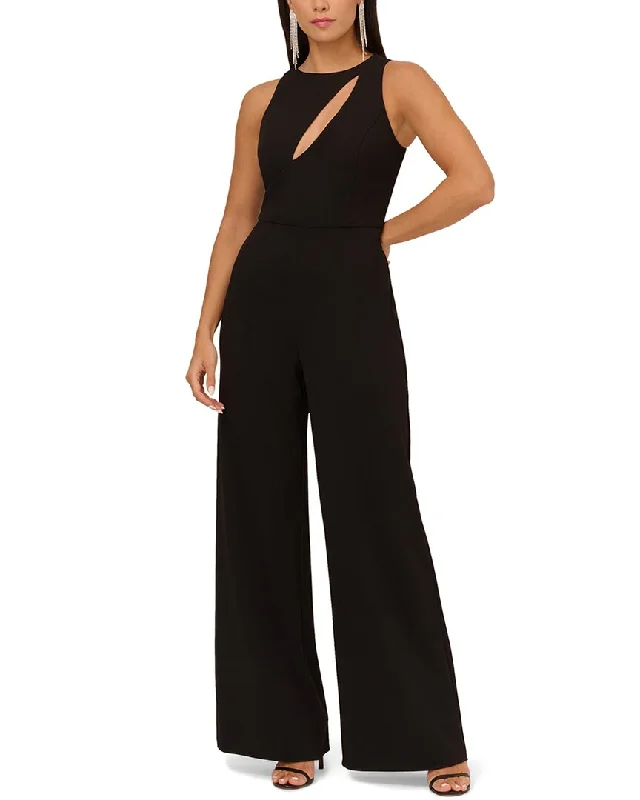 Aidan Mattox Knit Crepe Jumpsuit