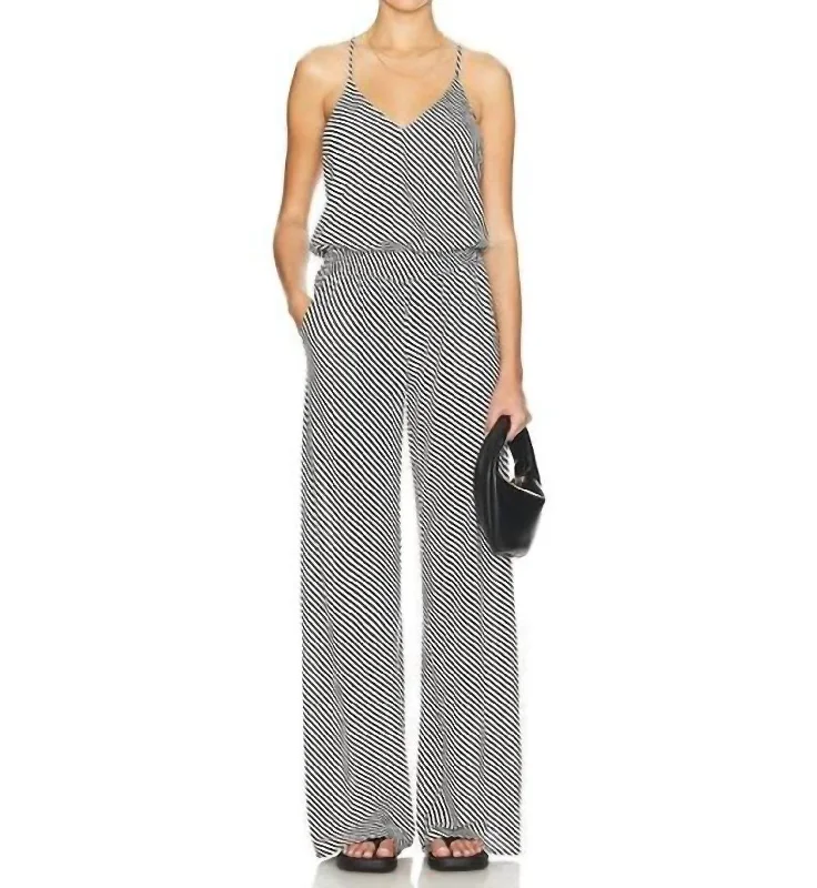 Auggie Jumpsuit In Black/white