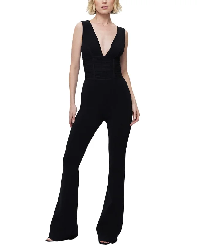 Hervé Léger Milano Plunge Jumpsuit