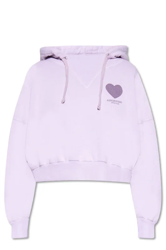 Women Lavender Hoodie Pullover Sweatshirt In Purple