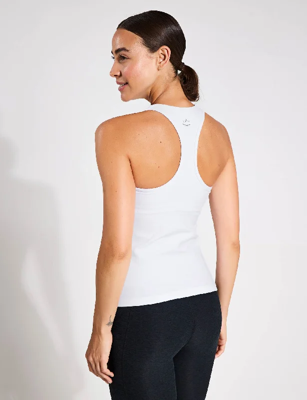 Spacedye Step Up Racerback Tank - Cloud White