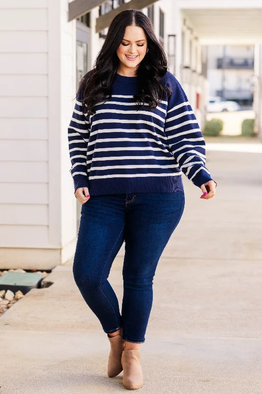 Dreams in December Sweater, Navy