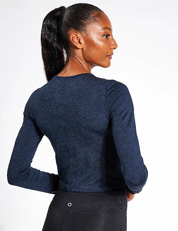 ReSet Cropped Long Sleeve - Midnight