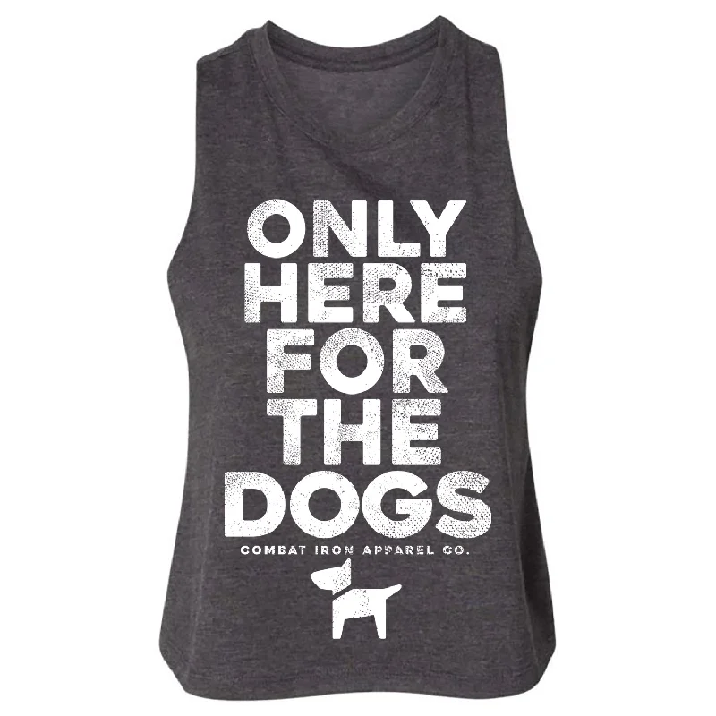 Only Here For The Dogs Women's Crop Top Tank