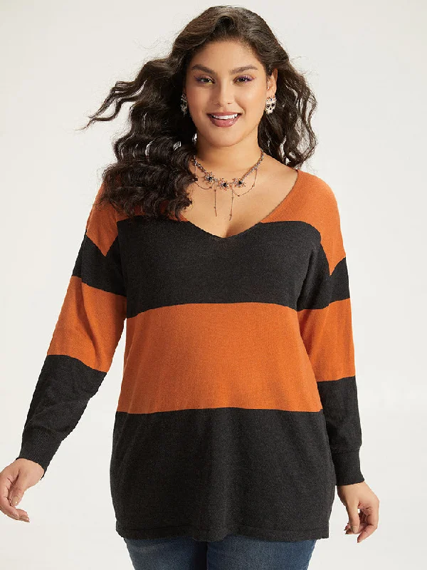 Halloween Supersoft Essentials Colorblock Contrast Elastic Cuffs Pullover