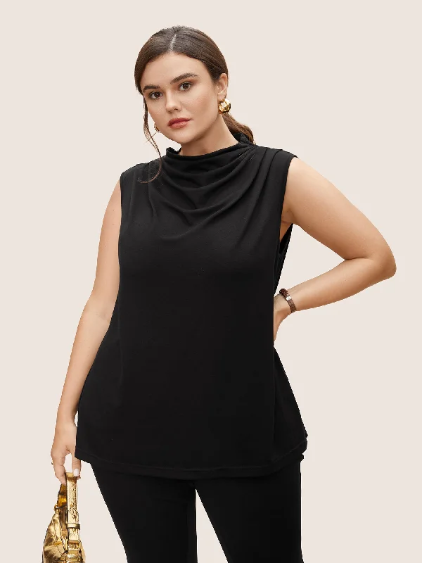 Supersoft Essentials Solid Mock Neck Tank Top